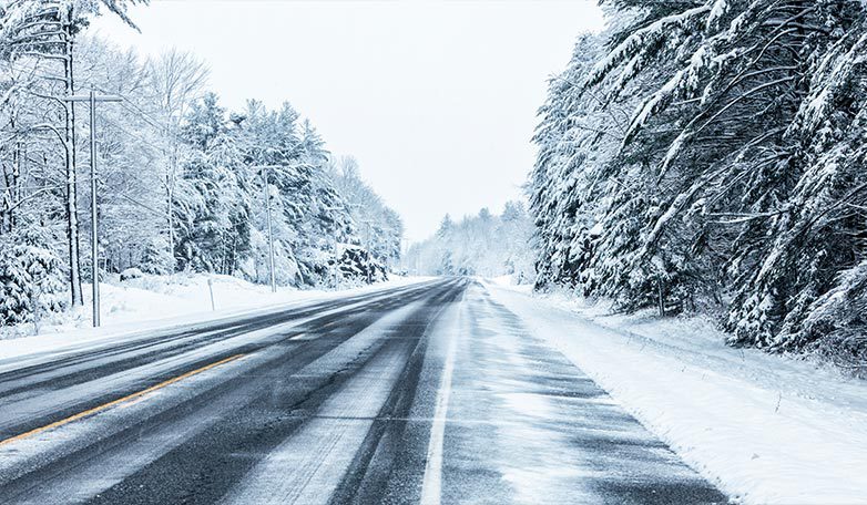 Icy Winter Road