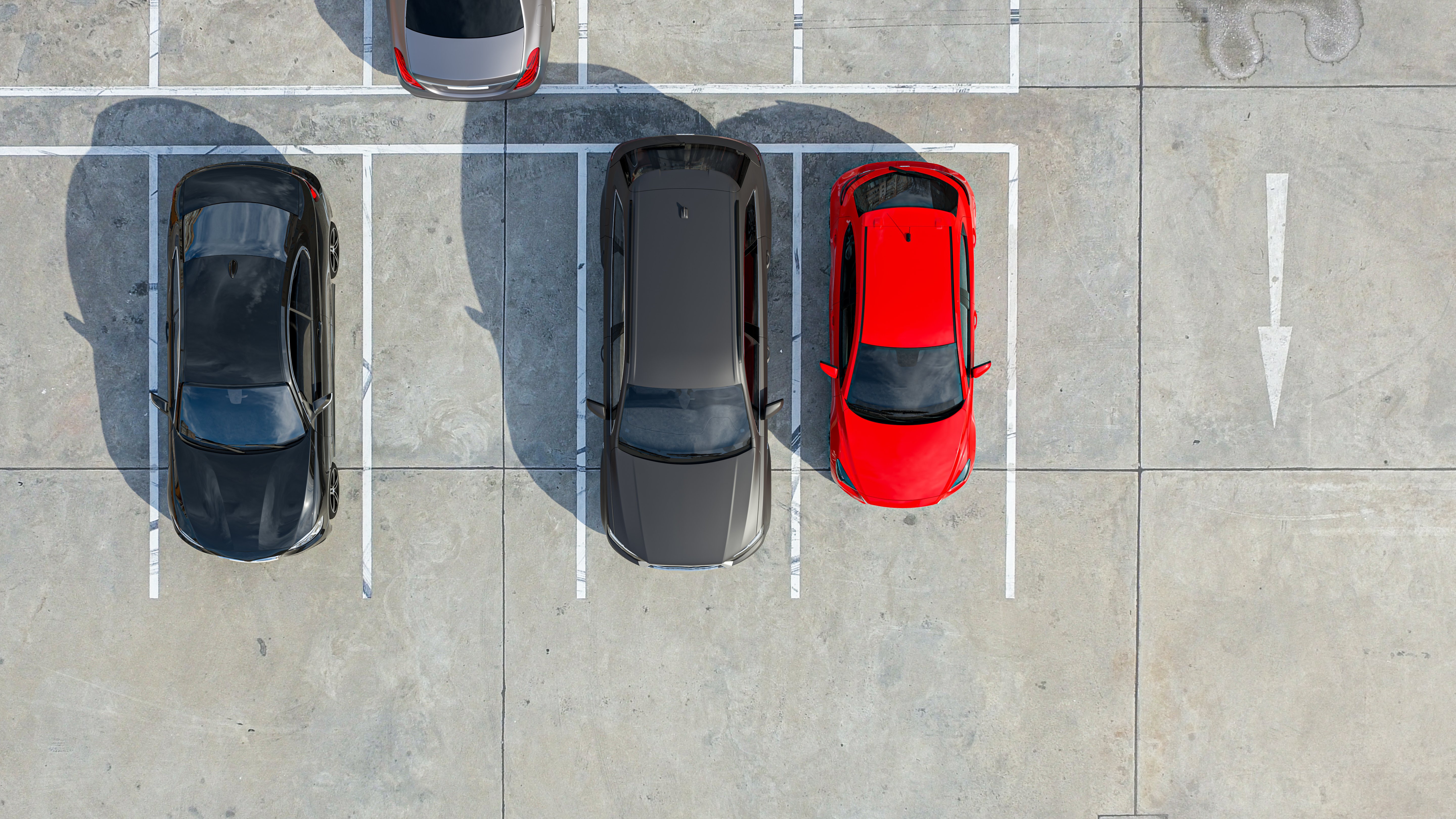 Cars in parking lot
